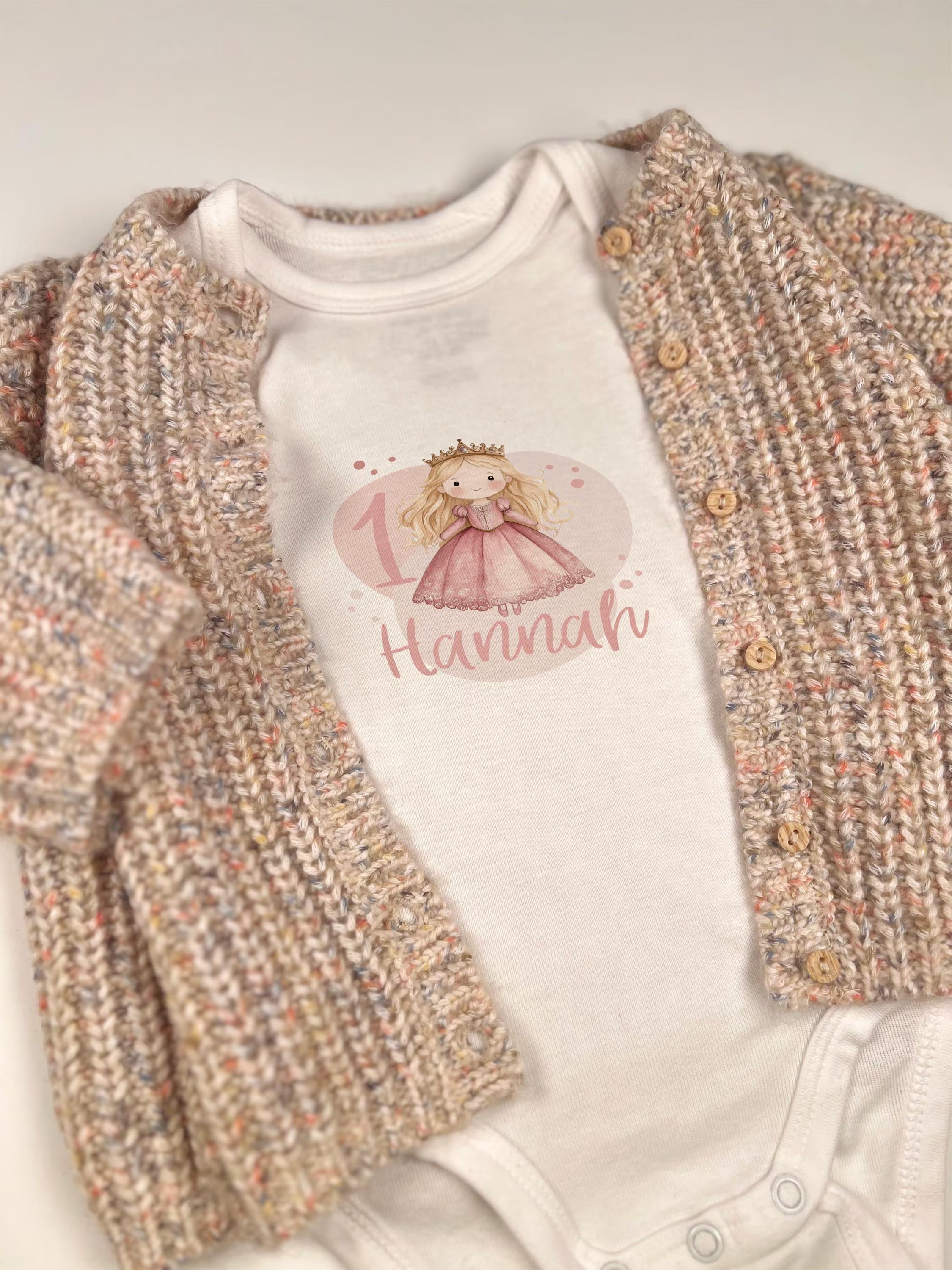 Bügelbild "Prinzessin" - Name und Jahreszahl nach deinen Wünschen
