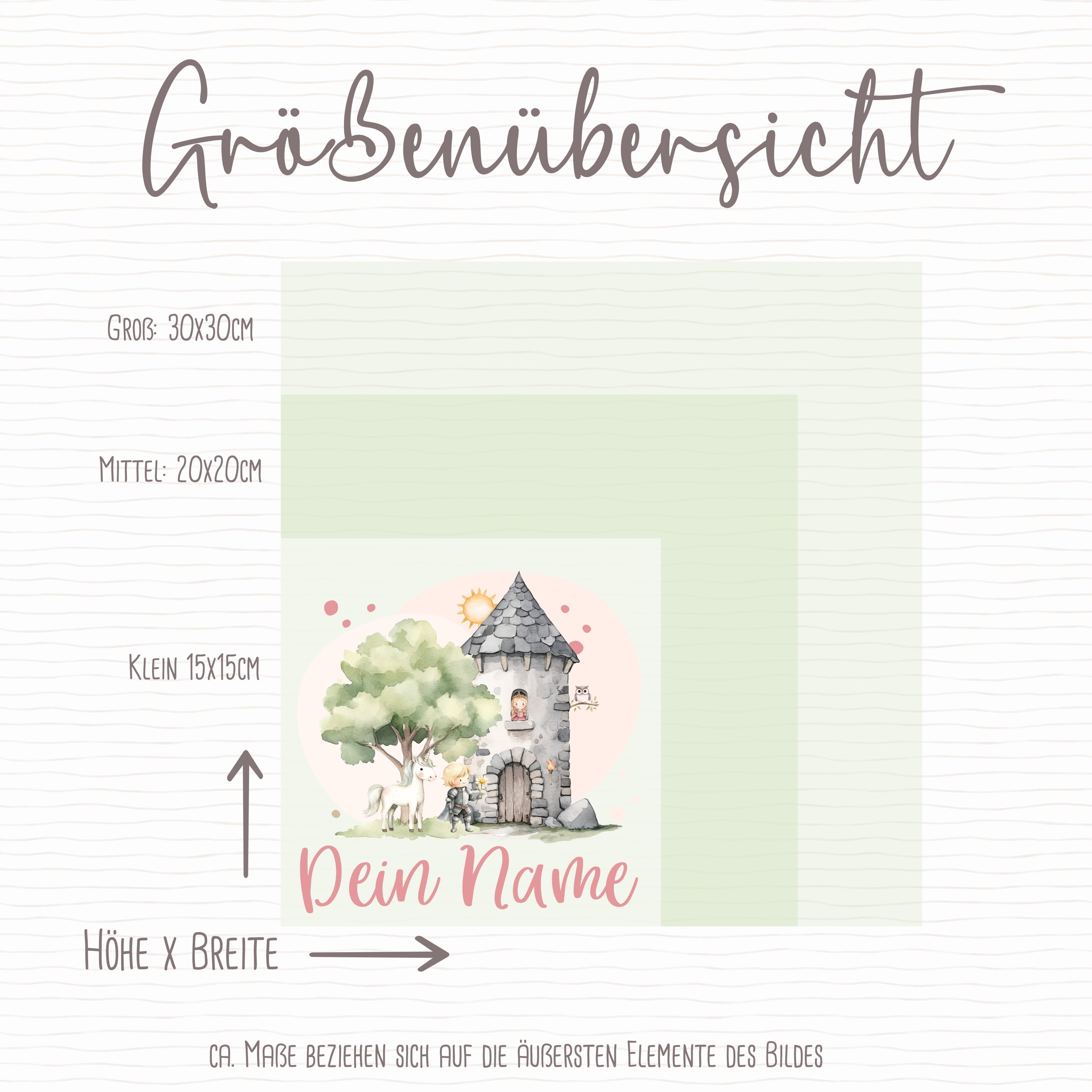 Bügelbild "Rapunzel" - Name und Jahreszahl nach deinen Wünschen