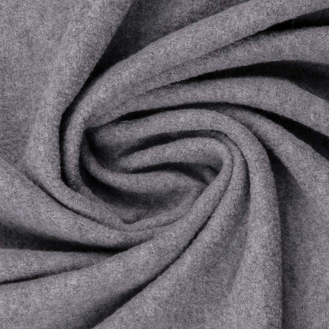 Merino Fleece Grau meliert - 100% Merinowolle - Mulesingfrei