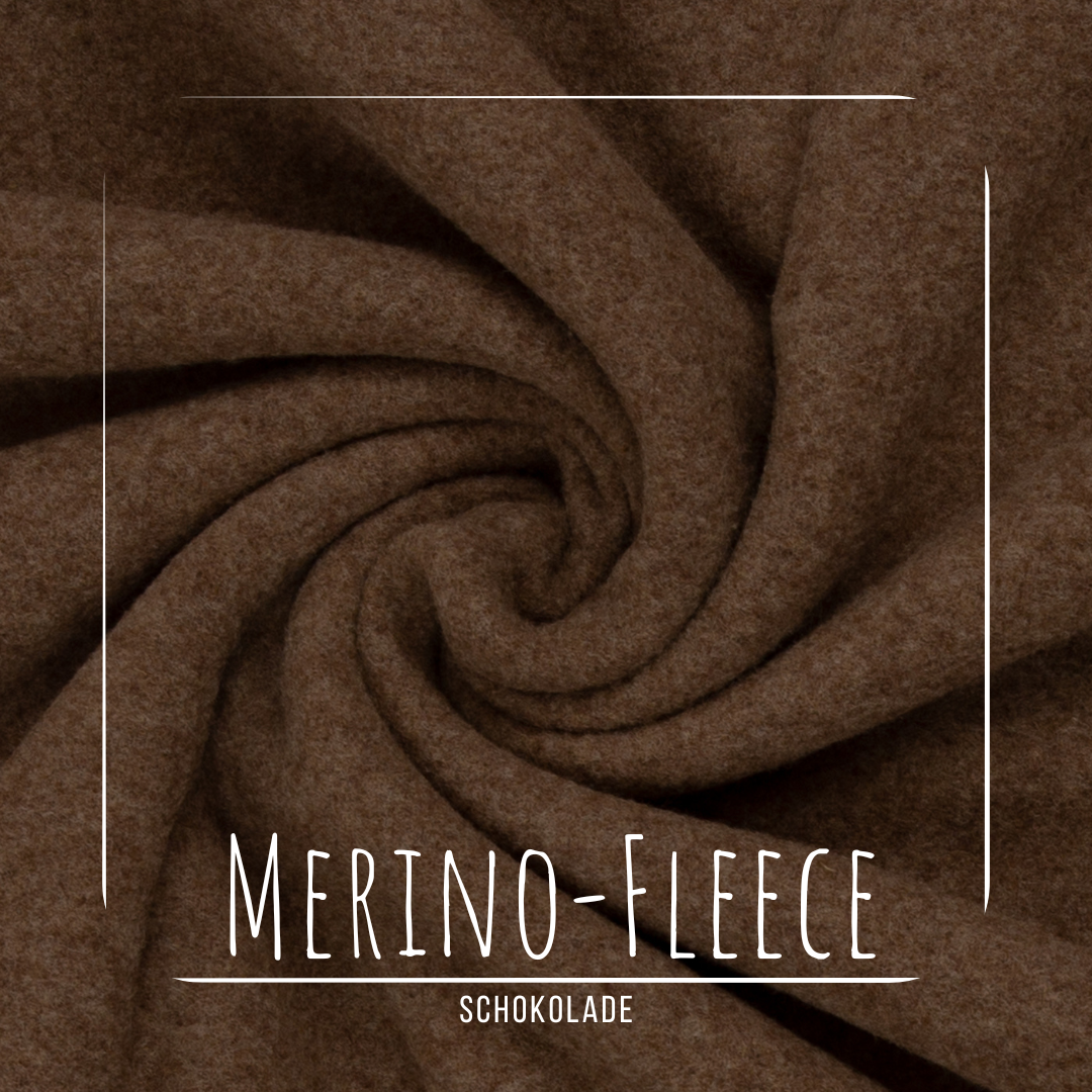 Merino Fleece Schokolade meliert - 100% Merinowolle - Mulesingfrei