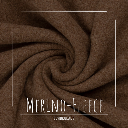 Merino Fleece Schokolade meliert - 100% Merinowolle - Mulesingfrei