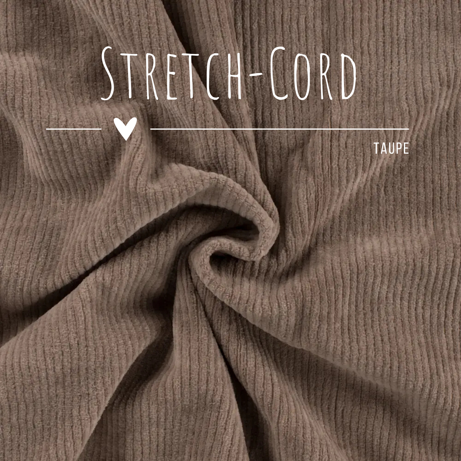 Stretch Cord-Jersey Taupe - 78% Baumwolle 17% Poyester 5% Elastan