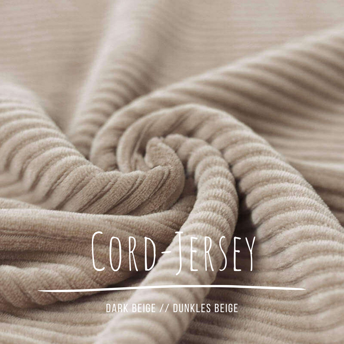 Jerseycord Meringue / Creme - 70 % Baumwolle, 25 % Polyester und 5 % Elastan