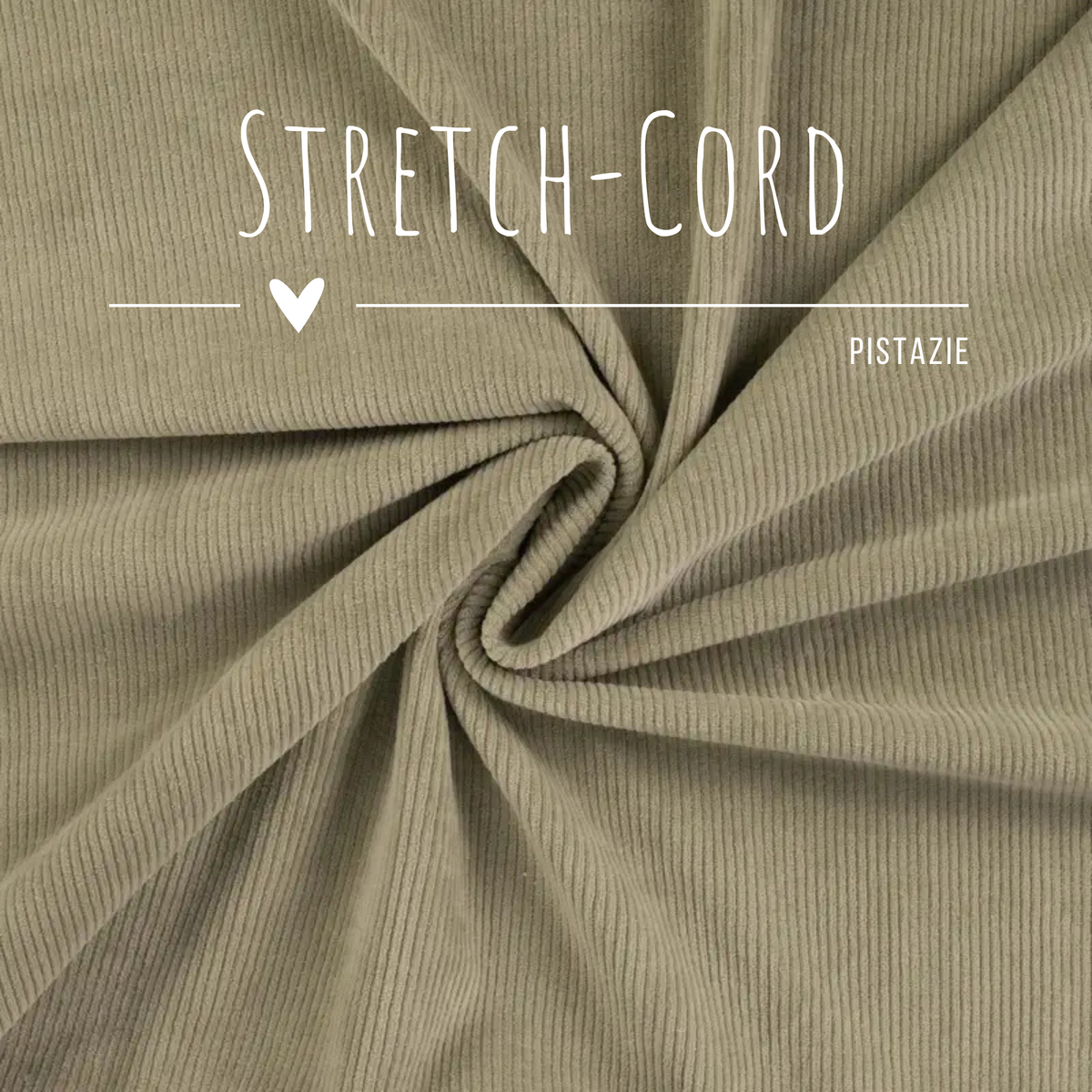 Stretch Cord-Jersey Pistazie - 78% Baumwolle 17% Poyester 5% Elastan