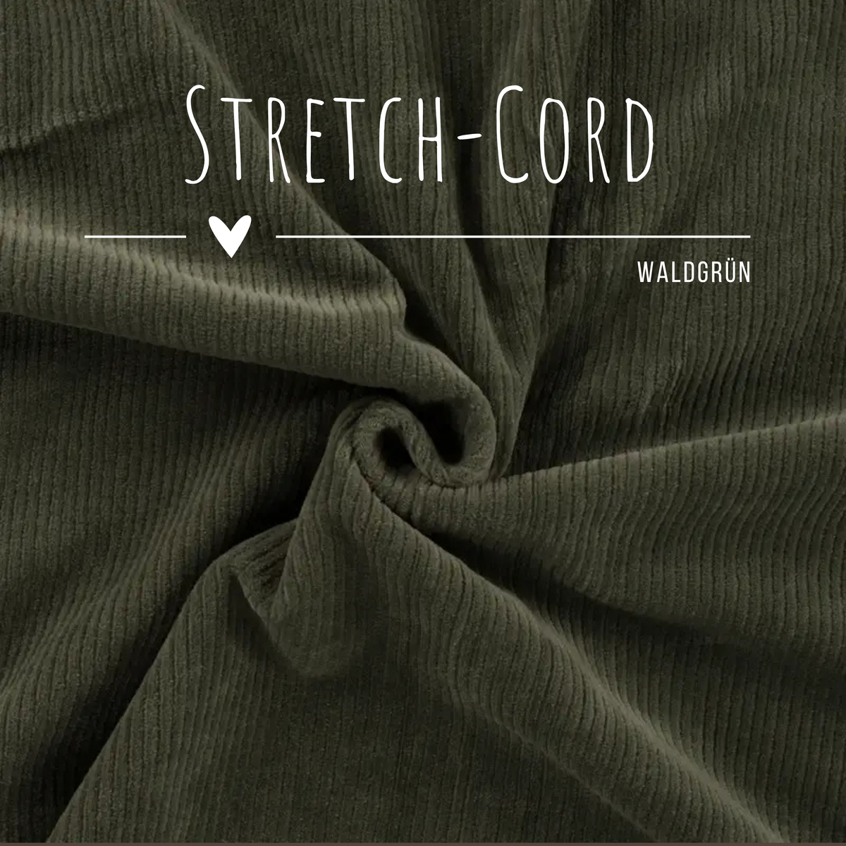 Stretch Cord-Jersey Waldgrün - 78% Baumwolle 17% Poyester 5% Elastan