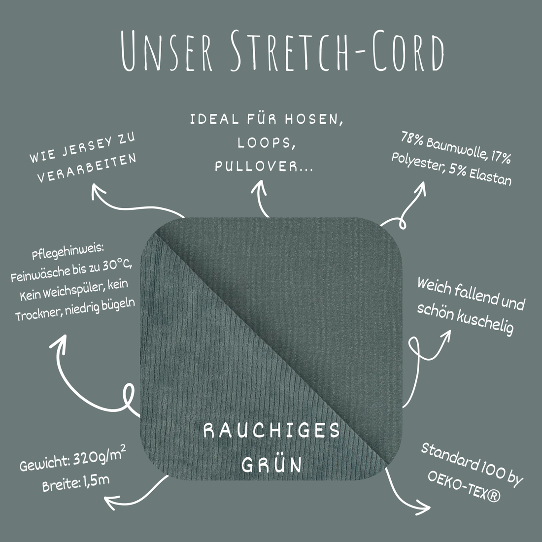 Stretch Cord-Jersey Sea Green