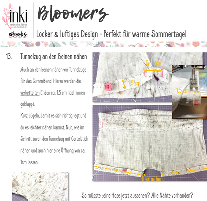 BLOOMERS - Schnittmuster und Schritt-für-Schritt Anleitung