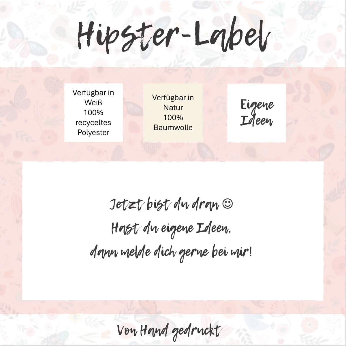 Unsere Bestseller - 100% Baumwolle Creme - Label