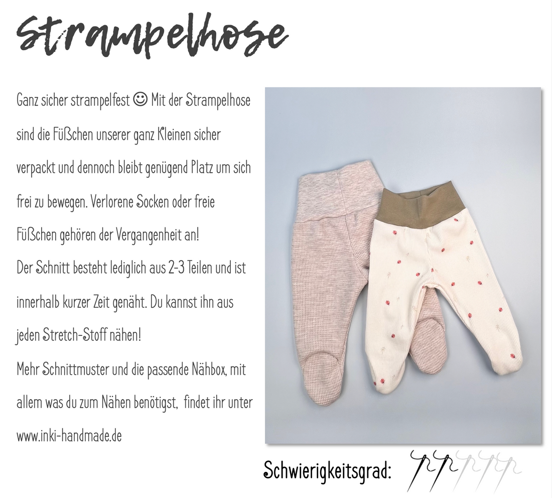 STRAMPELHOSE - Schnittmuster und Schritt-für-Schritt Anleitung