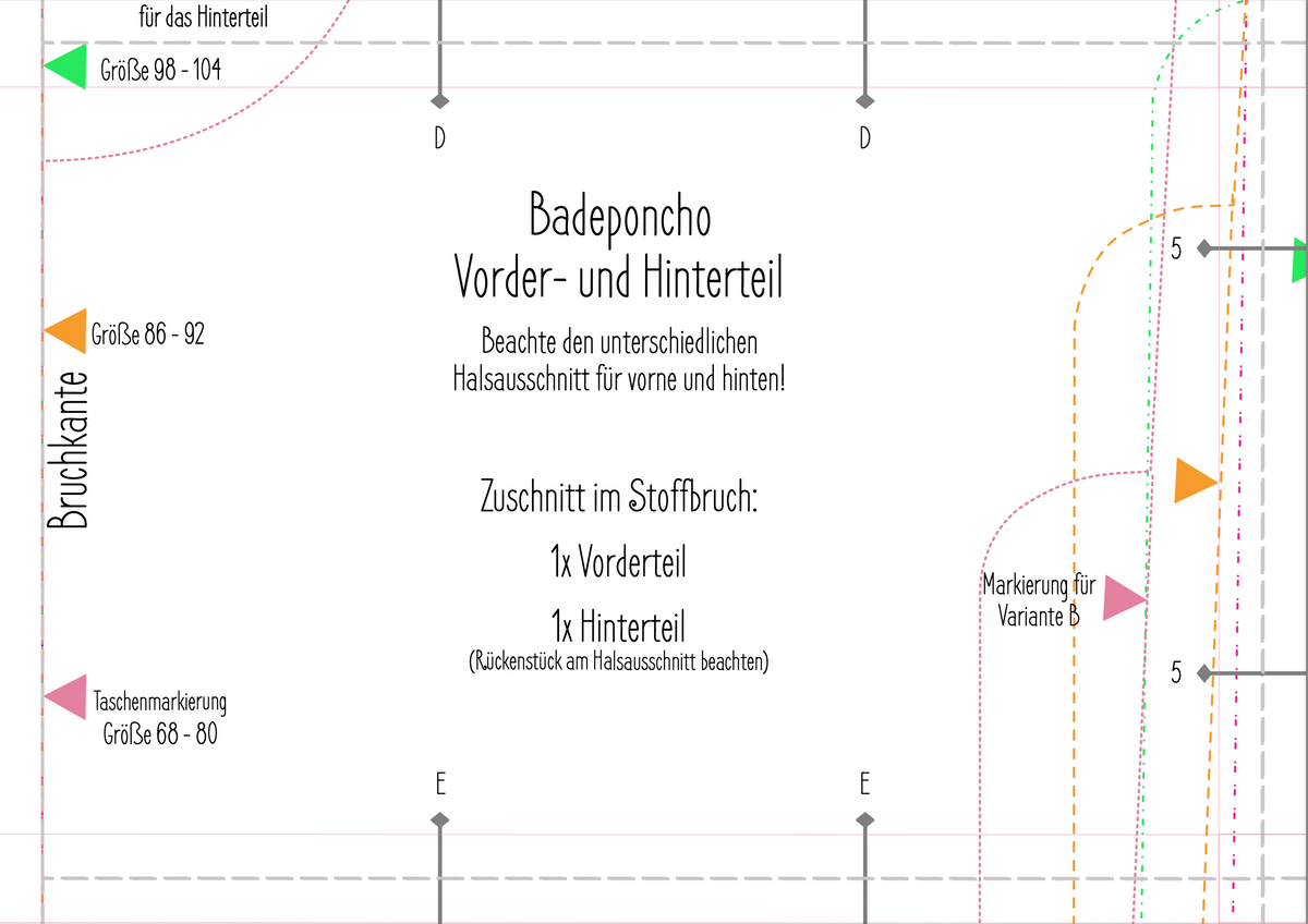 BADEPONCHO - Digitales Schnittmuster und Anleitung