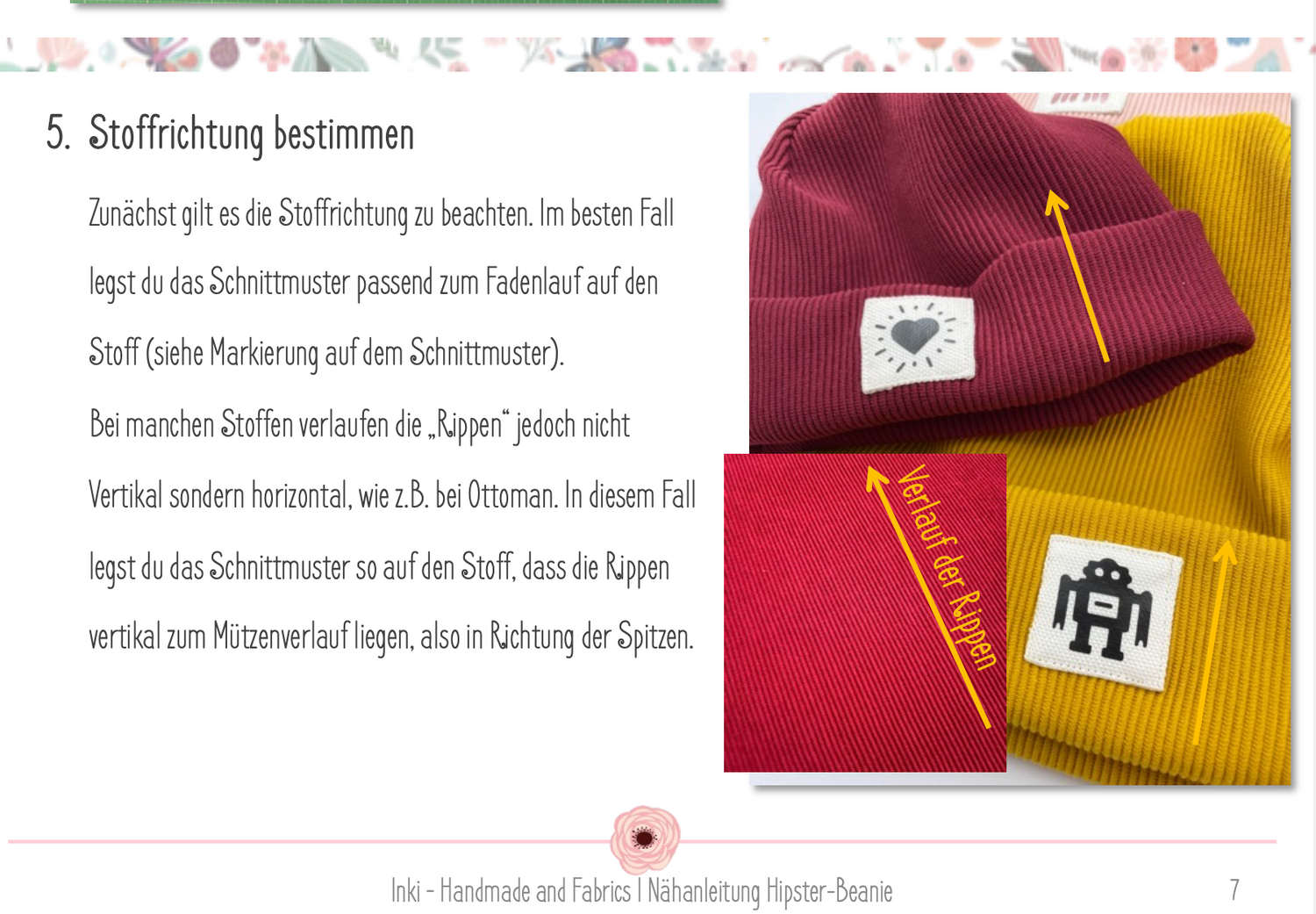 HIPSTER BEANIE - Schnittmuster und Schritt-für-Schritt Anleitung