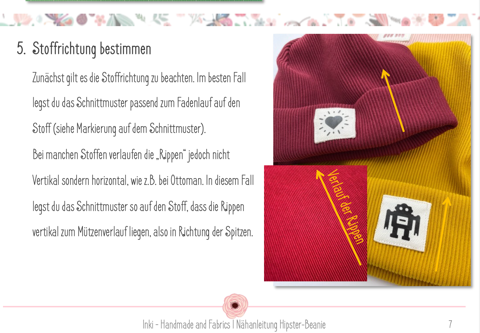 HIPSTER BEANIE - Schnittmuster und Schritt-für-Schritt Anleitung