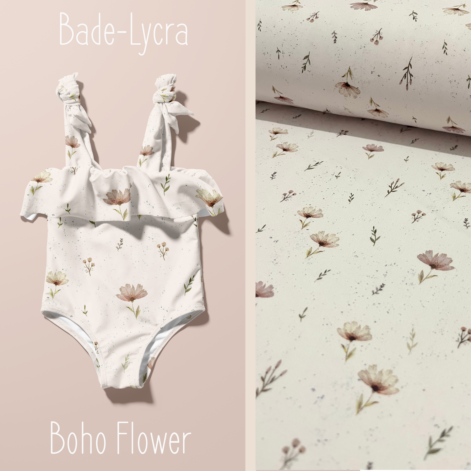 Boho Flowers - ECO Bade- und Sport-Flex-Lycra