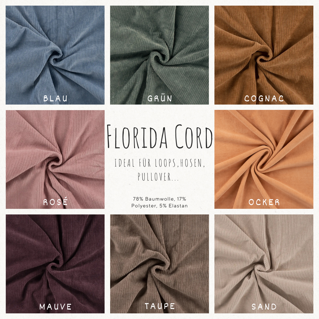 Stretch Cord-Jersey Taupe - 78% Baumwolle 17% Poyester 5% Elastan