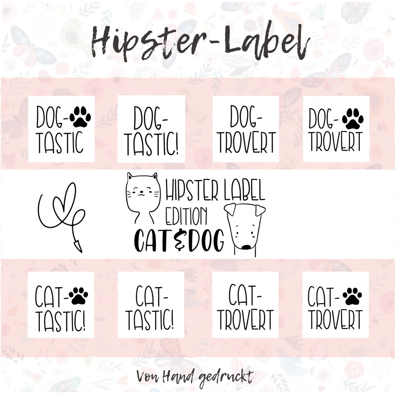 Hunde / Dog Edition - 100% Recyceltes Polyester Weiß - Label