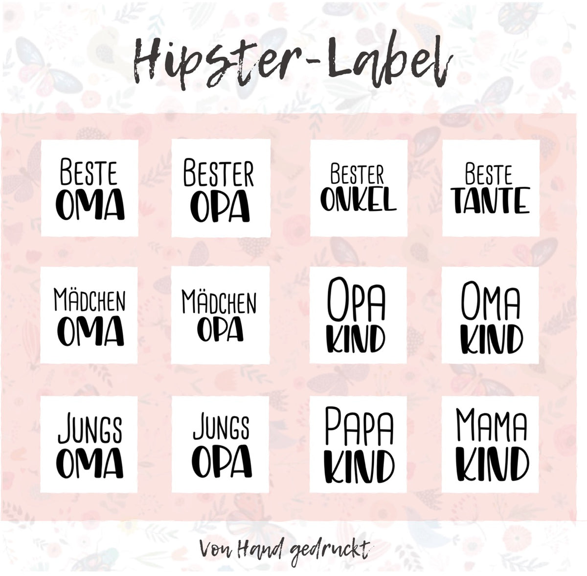 Familie und Freunde Edition - 100% Recyceltes Polyester Weiß - Label