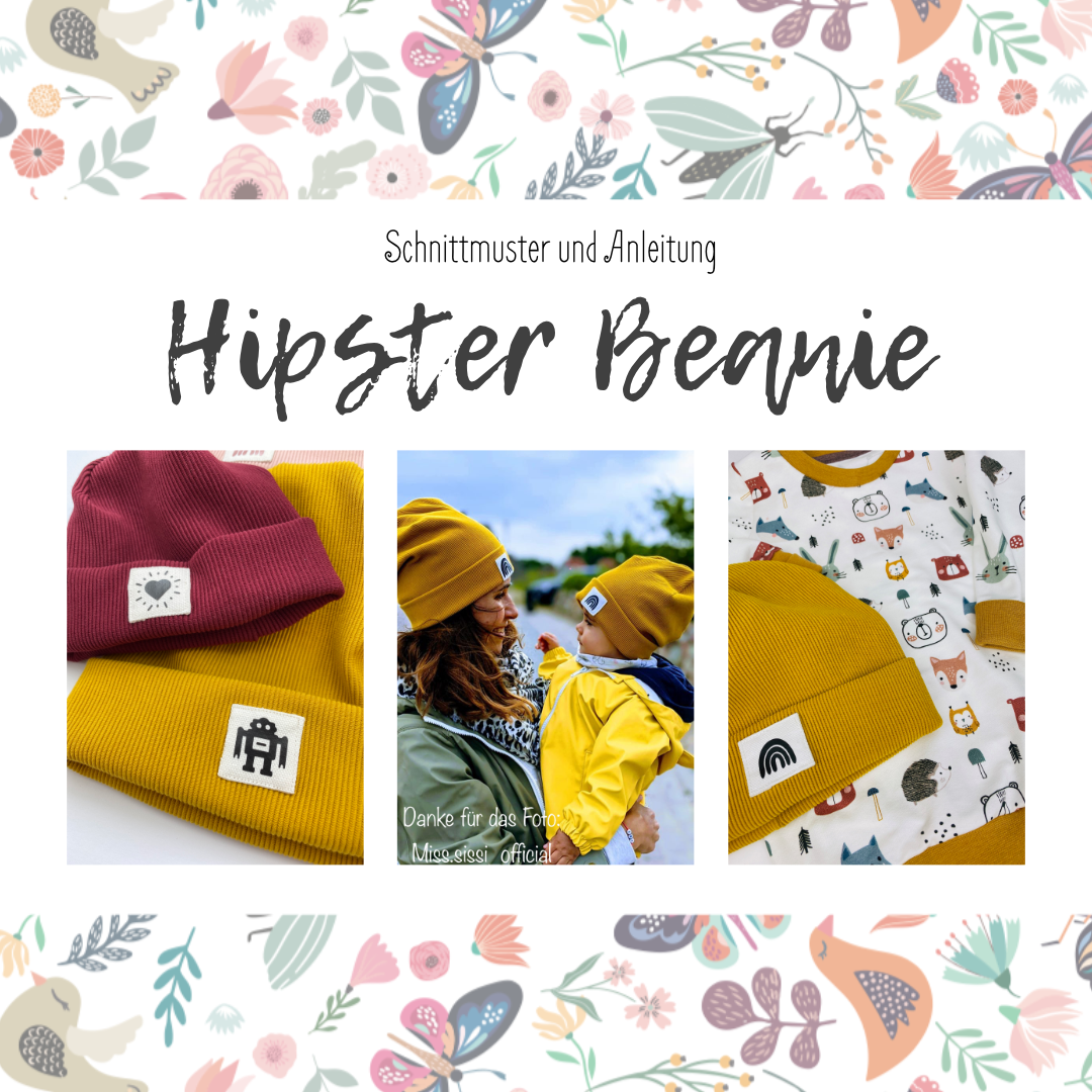 HIPSTER BEANIE - Schnittmuster und Schritt-für-Schritt Anleitung