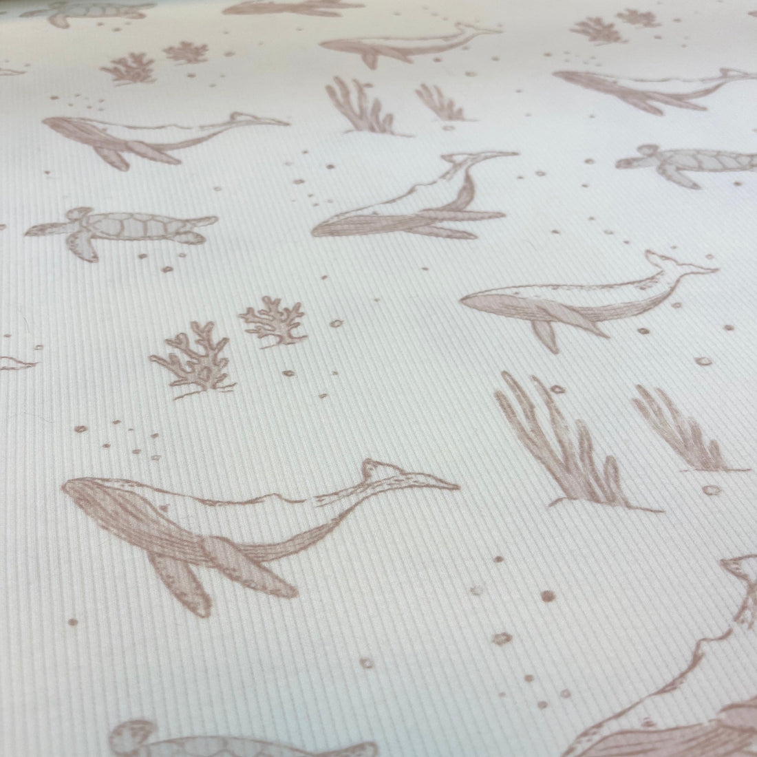 Reststück Ocean LIfe 0,4m - Premium Baby Rib Jersey - Wale