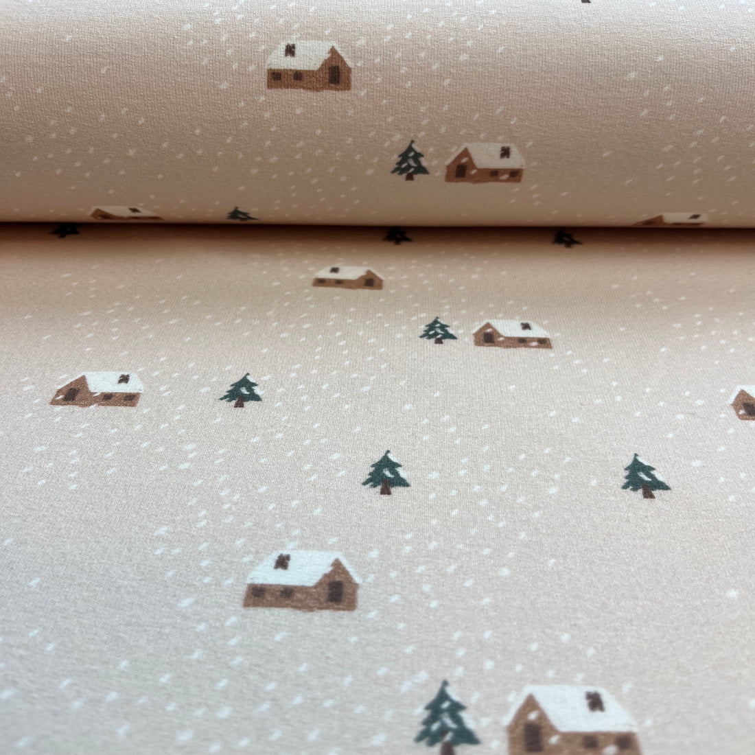 Schneegestöber - Baumwoll-Jersey