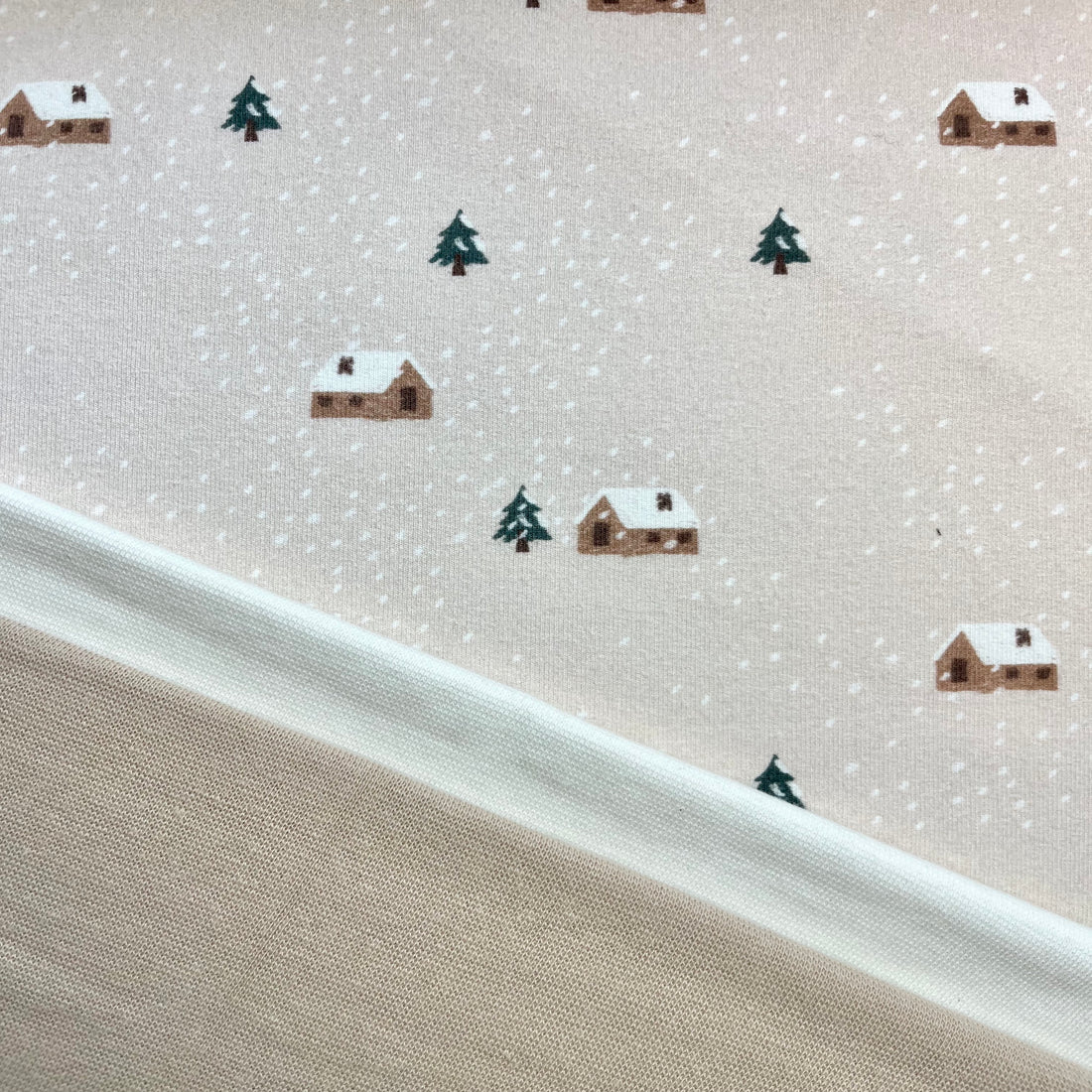 Schneegestöber - Baumwoll-Jersey