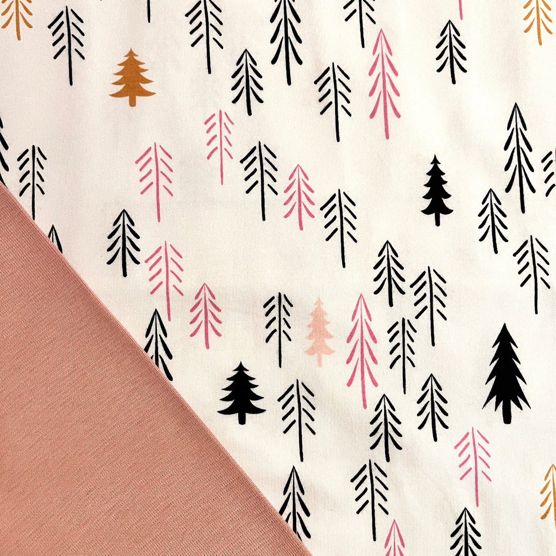 Pines Rosa - Premium Baumwoll-Jersey - 95% Cotton 5% Elastan