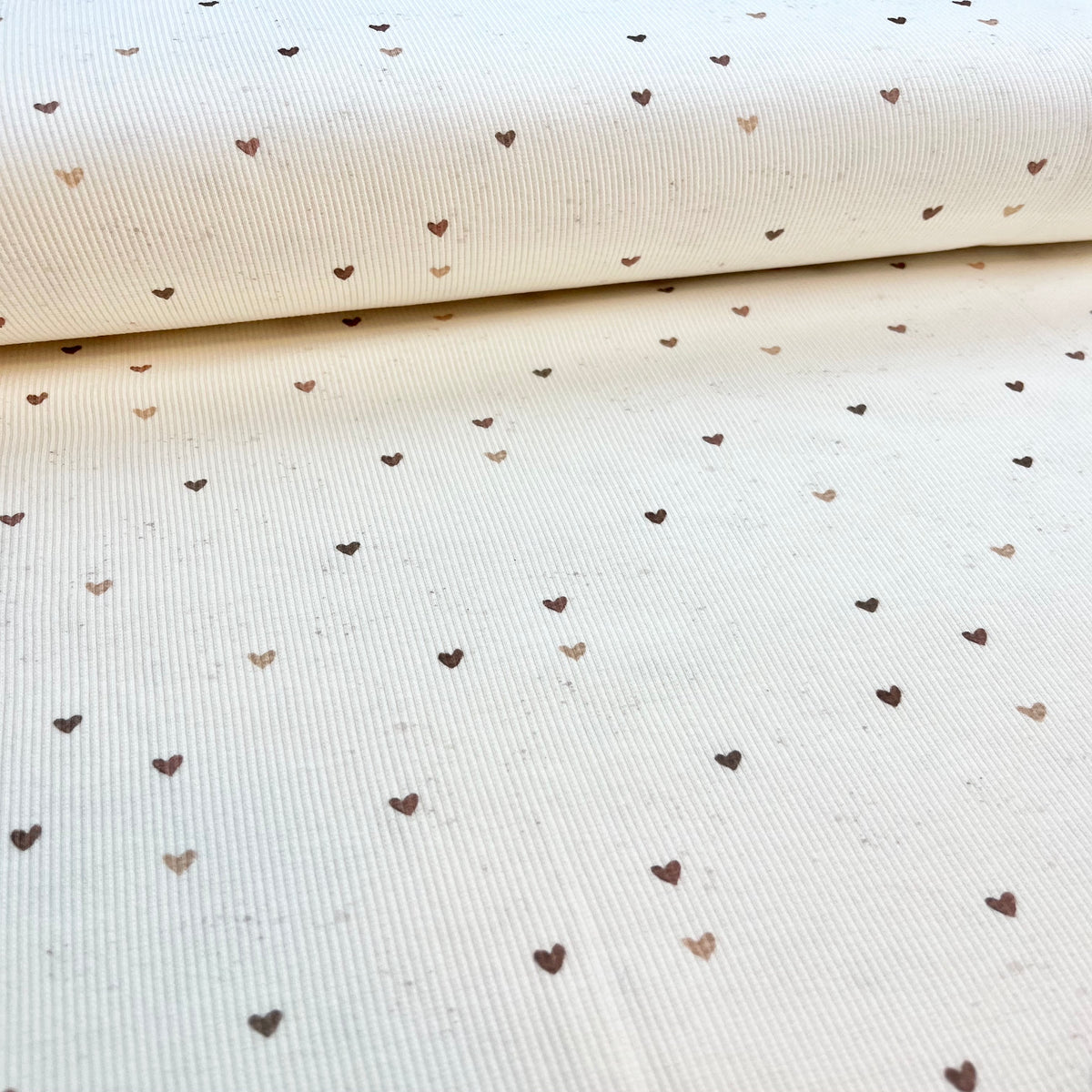 Little Hearts - Premium Baby Rib Jersey