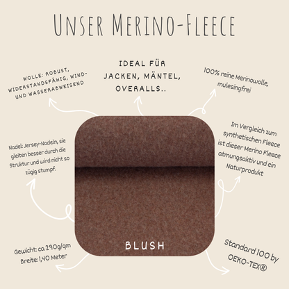 Merino Fleece Blush meliert - 100% Merinowolle - Mulesingfrei
