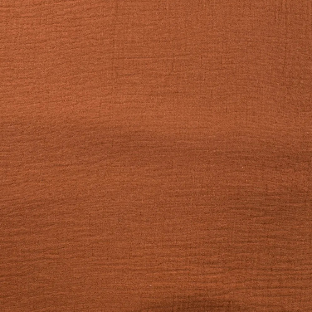 Musselin Cognac - Double Gauze - 100% Baumwolle