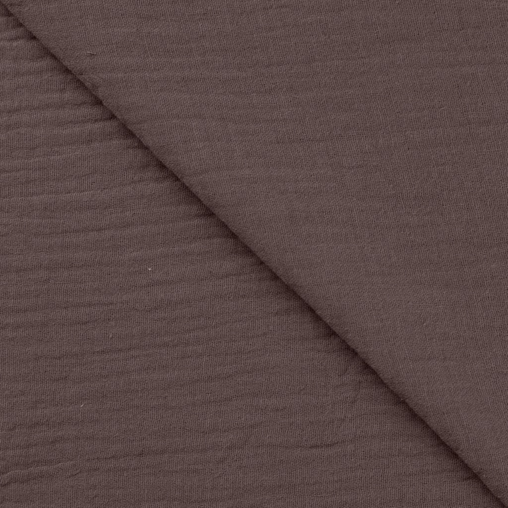 Musselin Dusty Braun - Double Gauze - 100% Baumwolle
