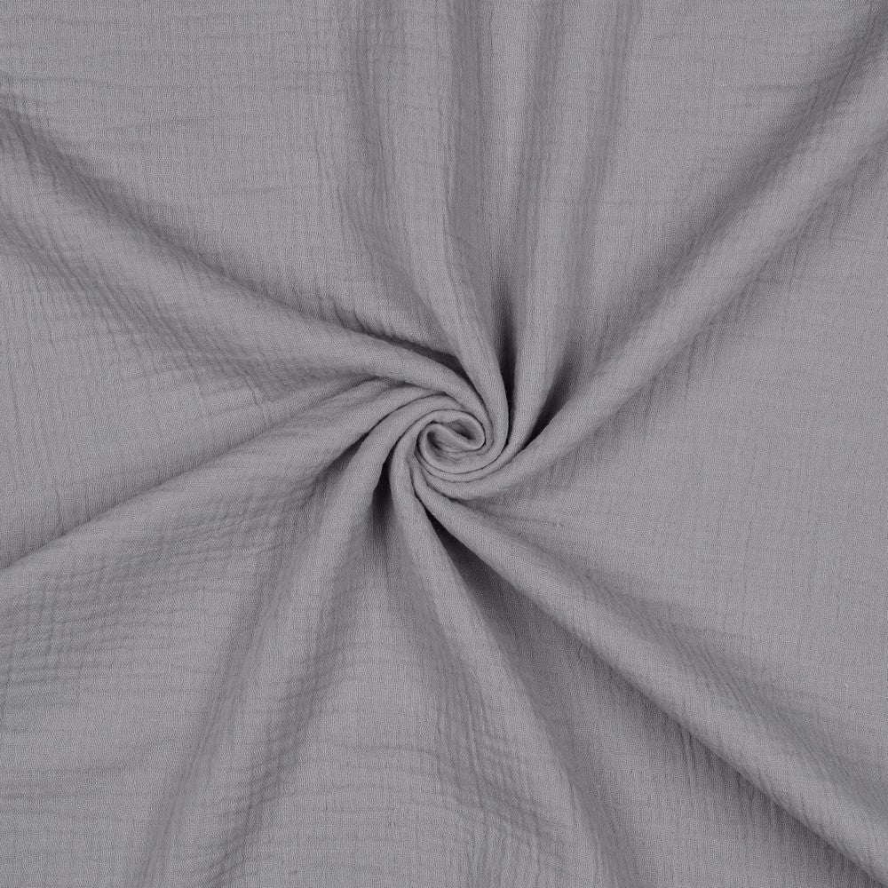 Musselin Grau - Double Gauze - 100% Baumwolle