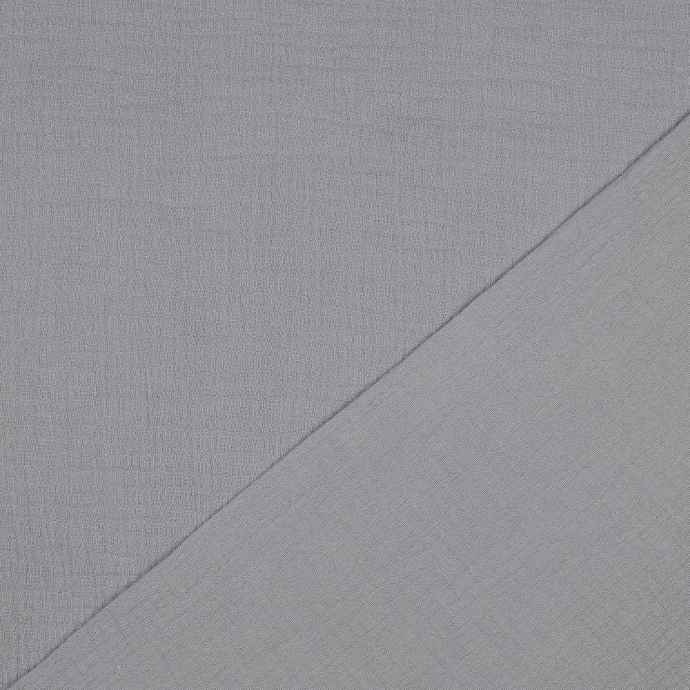 Musselin Grau - Double Gauze - 100% Baumwolle