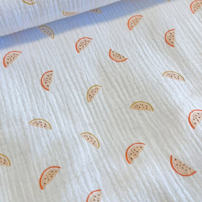Lecker Melone - Baumwoll Musselin - 100% Baumwolle