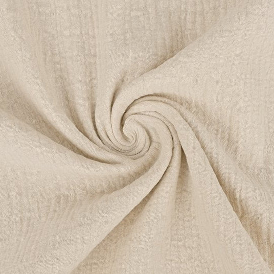 Musselin Sanftes Beige - Double Gauze - 100% Baumwolle