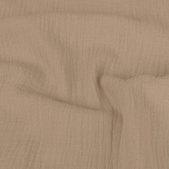 Musselin Taupe  - Double Gauze - 100% Baumwolle