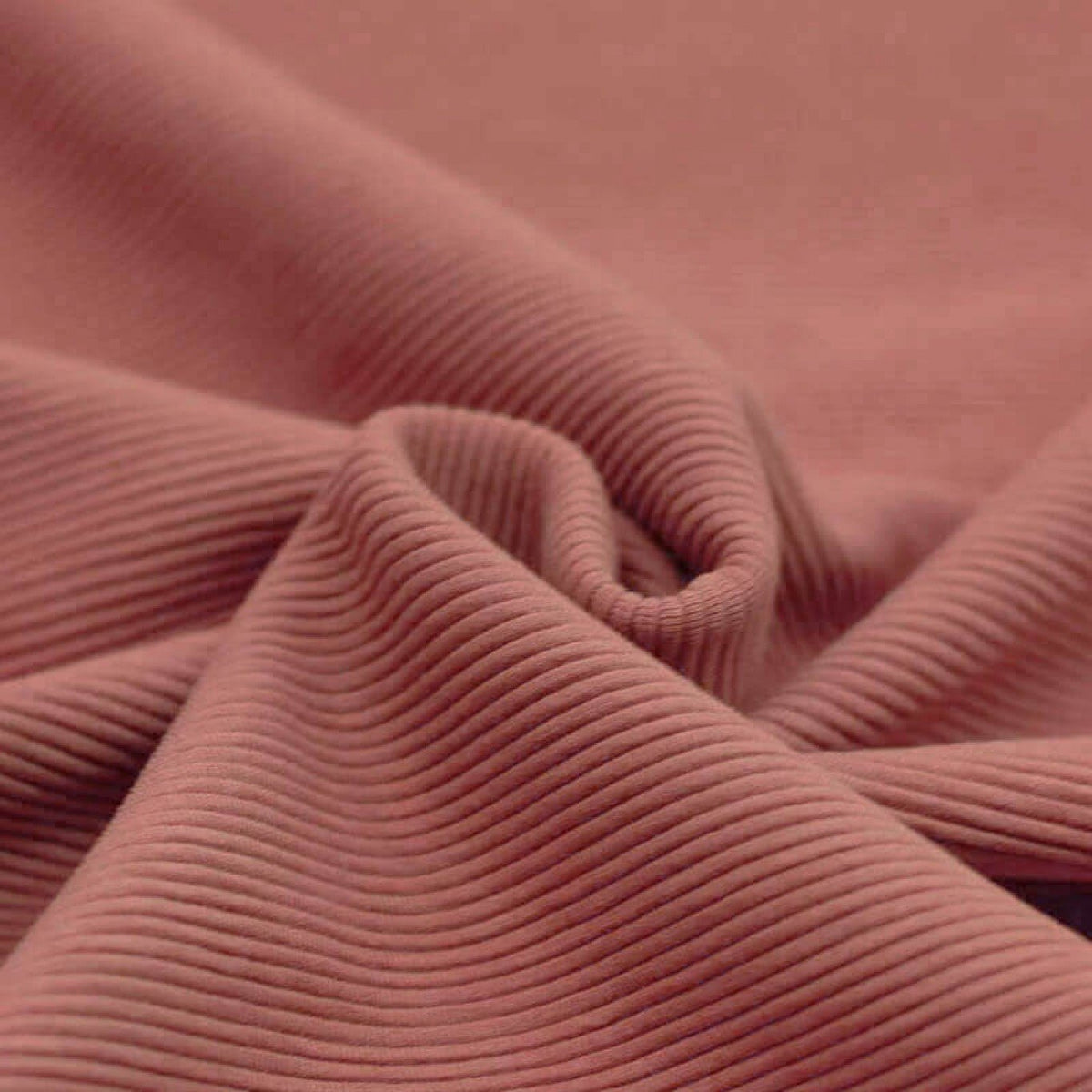 Clay Pink - Ottoman Rib-Jersey - 80% Baumwolle, 15% Polyester, 5% Elastan