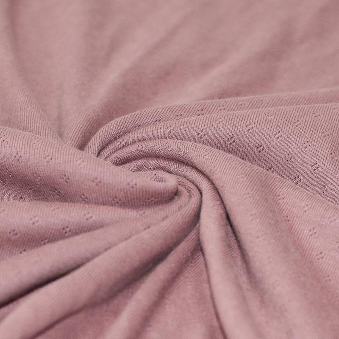 Pointelle Jersey Dusty Rose - 100% Baumwolle