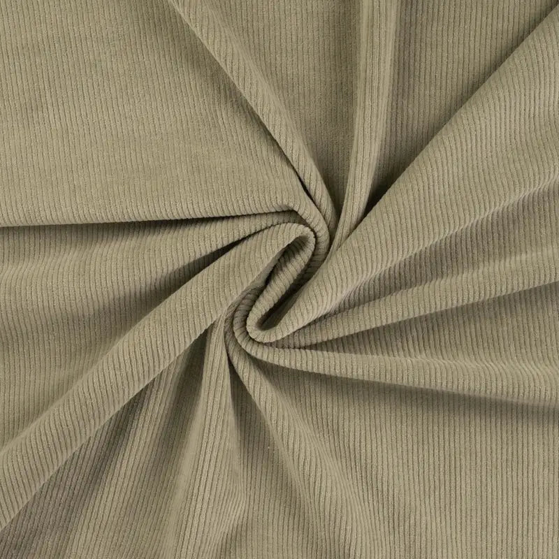 Stretch Cord-Jersey Pistazie - 78% Baumwolle 17% Poyester 5% Elastan