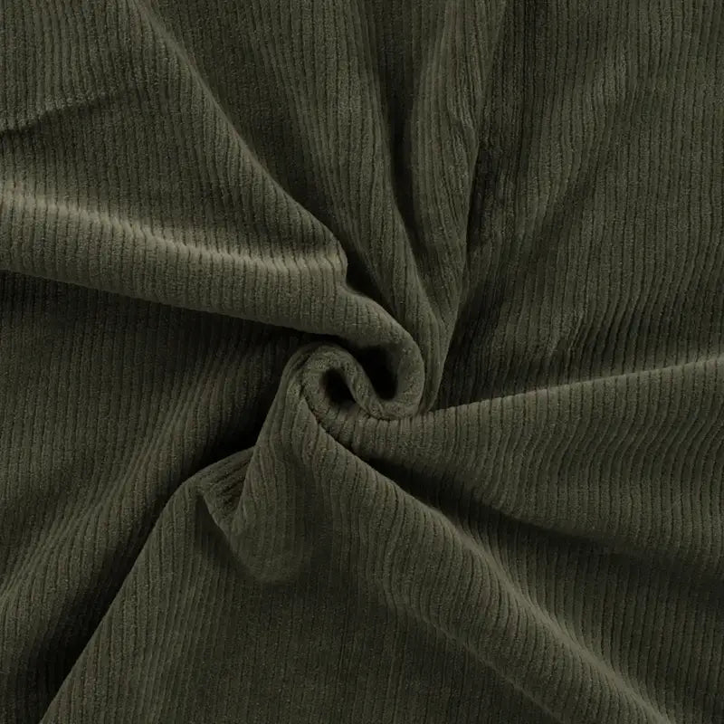Stretch Cord-Jersey Waldgrün - 78% Baumwolle 17% Poyester 5% Elastan