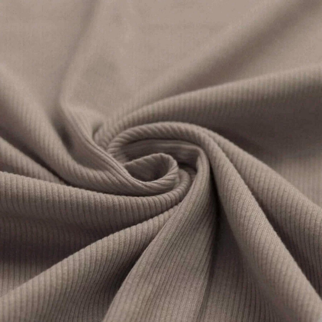 Taupe - Baby Rib Jersey - 95% Cotton 5% Elastan