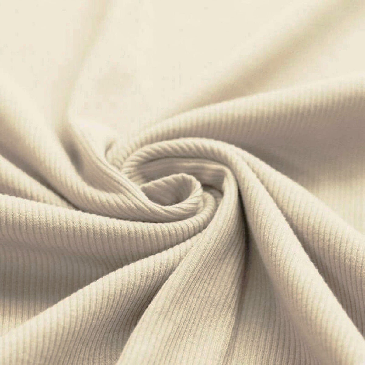 Beige - Baby Rib Jersey - 95% Cotton 5% Elastan
