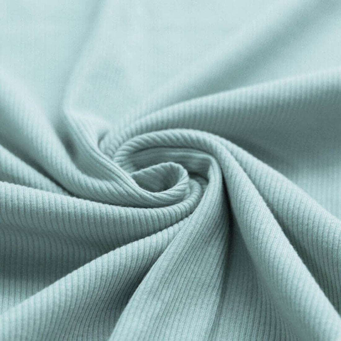 Sea Green - Baby Rib Jersey - 95% Cotton 5% Elastan