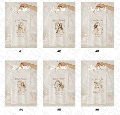 Boho Prinzessin Einschulungs-Bügelbild - Name, Farbe und Datum nach deinen Wünschen
