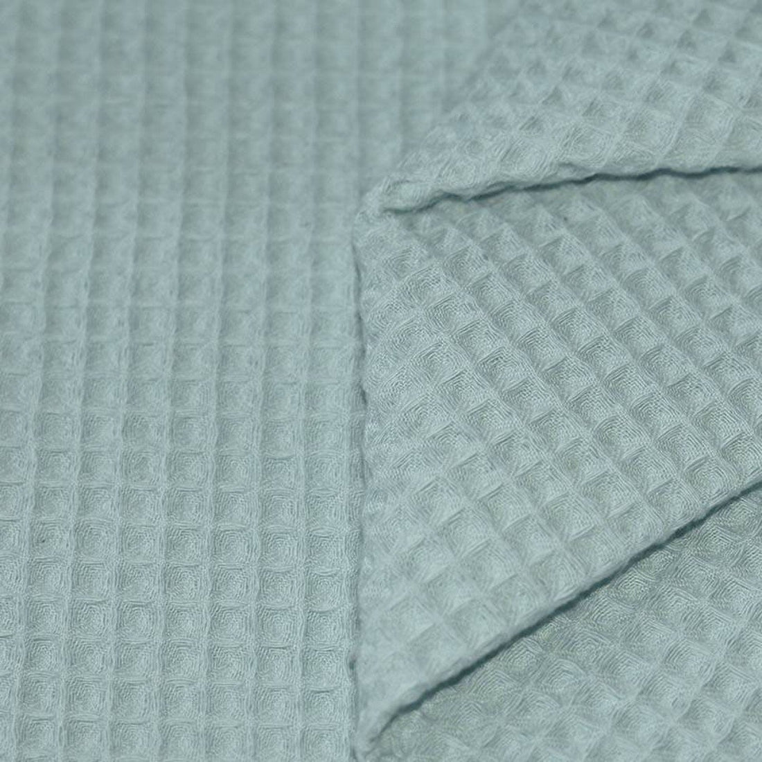 Sea Green - Waffel Piqué  - 100% Baumwolle