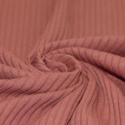 Clay Pink - Wide Rib Jersey