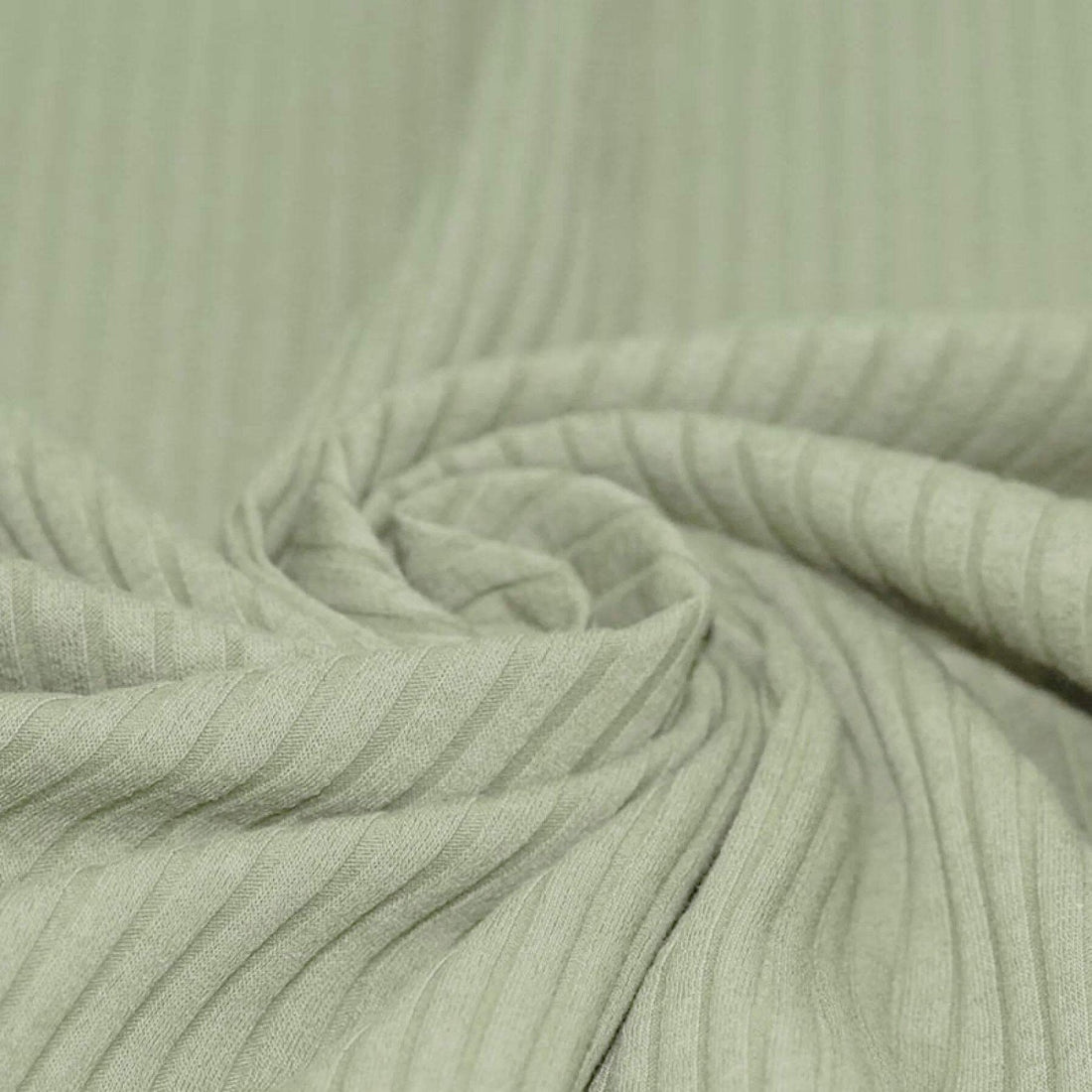 Dusty Mint - Uni Wide Rib Jersey 8x4 - 95% Cotton 5% Elastan