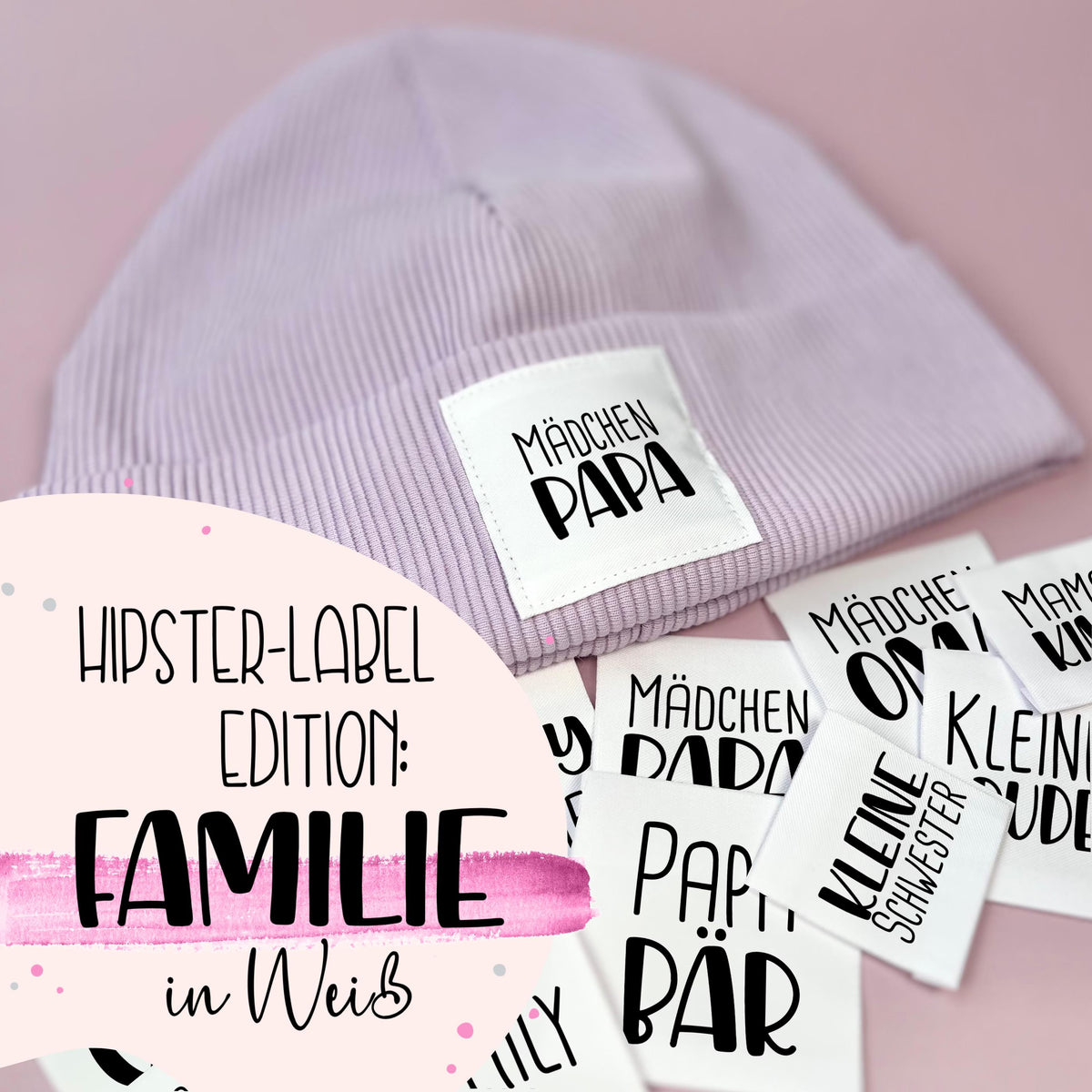 Familie und Freunde Edition - 100% Recyceltes Polyester Weiß - Label