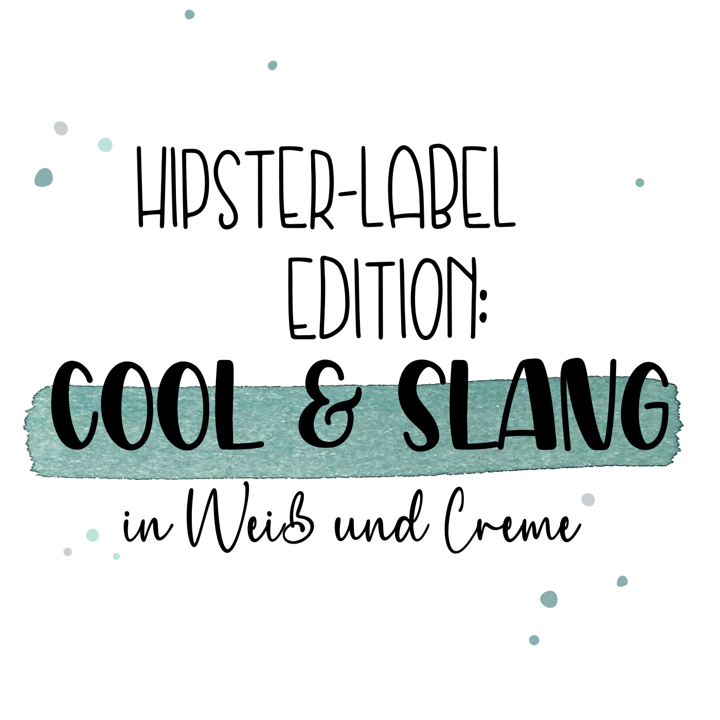 Cool &amp; Slang Edition - 100% Baumwolle Creme - Label