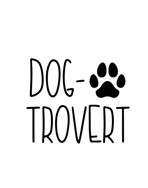 Dogtrovert mit Tatze - Label