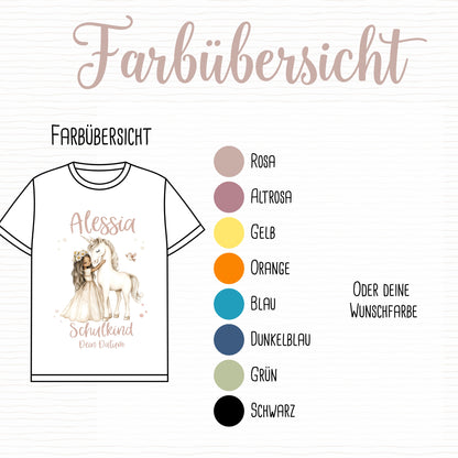 Boho Prinzessin Einschulungs-Bügelbild - Name, Farbe und Datum nach deinen Wünschen