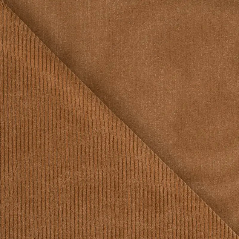 Stretch Cord-Jersey Cognac - 78% Baumwolle 17% Poyester 5% Elastan